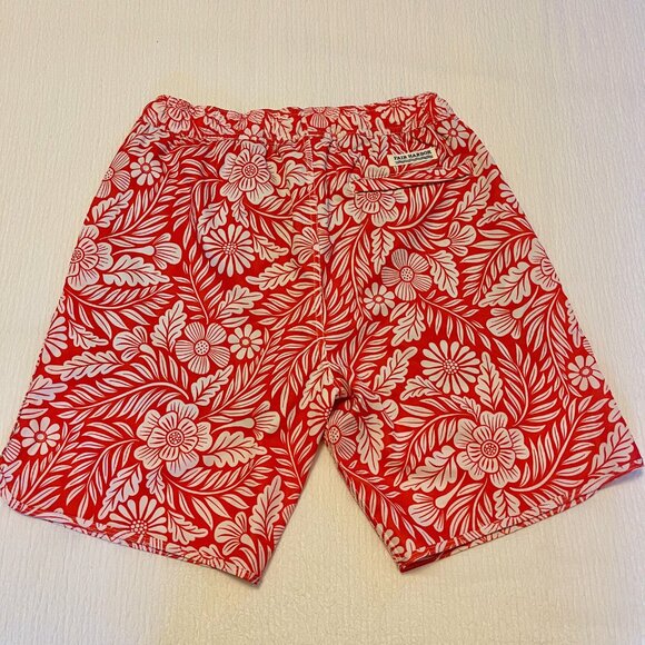 Fair Harbor The Anchor Swim Shorts Mens XL Liner Red Hawaiian Floral Trunks - Picture 6 of 7